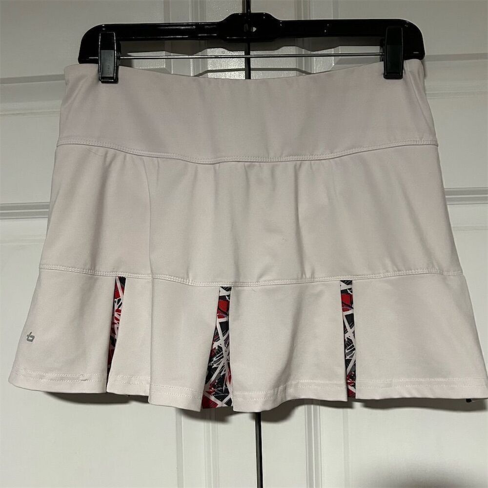 Bollé Women's High Performance Tennis Skort M White with Colorful Side Panels